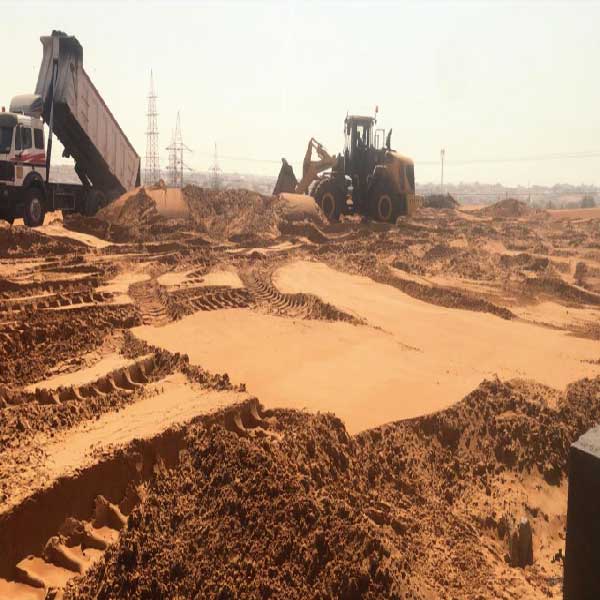 Dune sand stockpile